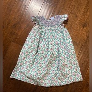 Boutique Three Sisters smocked dress size 4T Easter Spring
